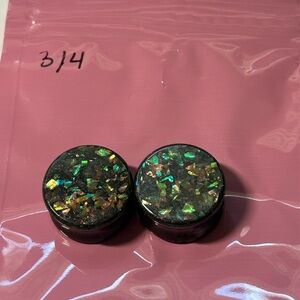Iridescent Black Plugs